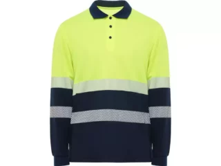 Рубашка поло со светоотражающими полосами «Vega» с длинным рукавом, мужская