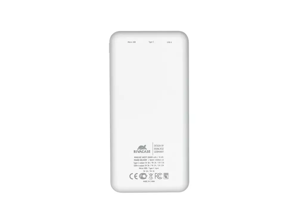 Внешний аккумулятор с быстрой зарядкой VA2571, 20000 mAh — изображение 3