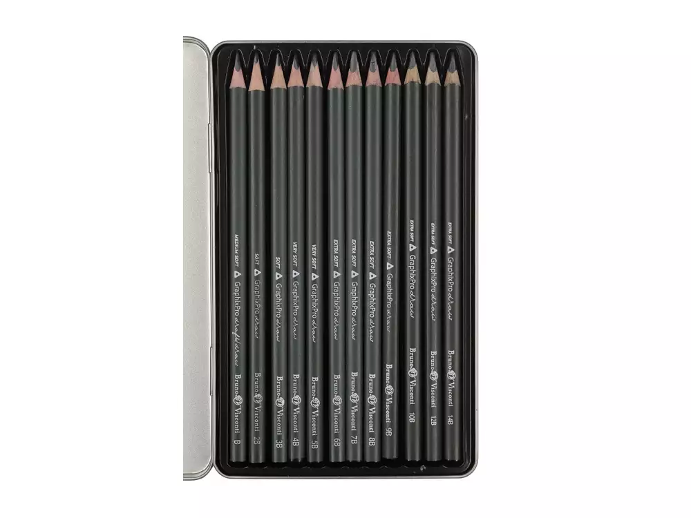 Набор из 12 чернографитовых карандашей «Sketch & Art» В - 14В — изображение 3