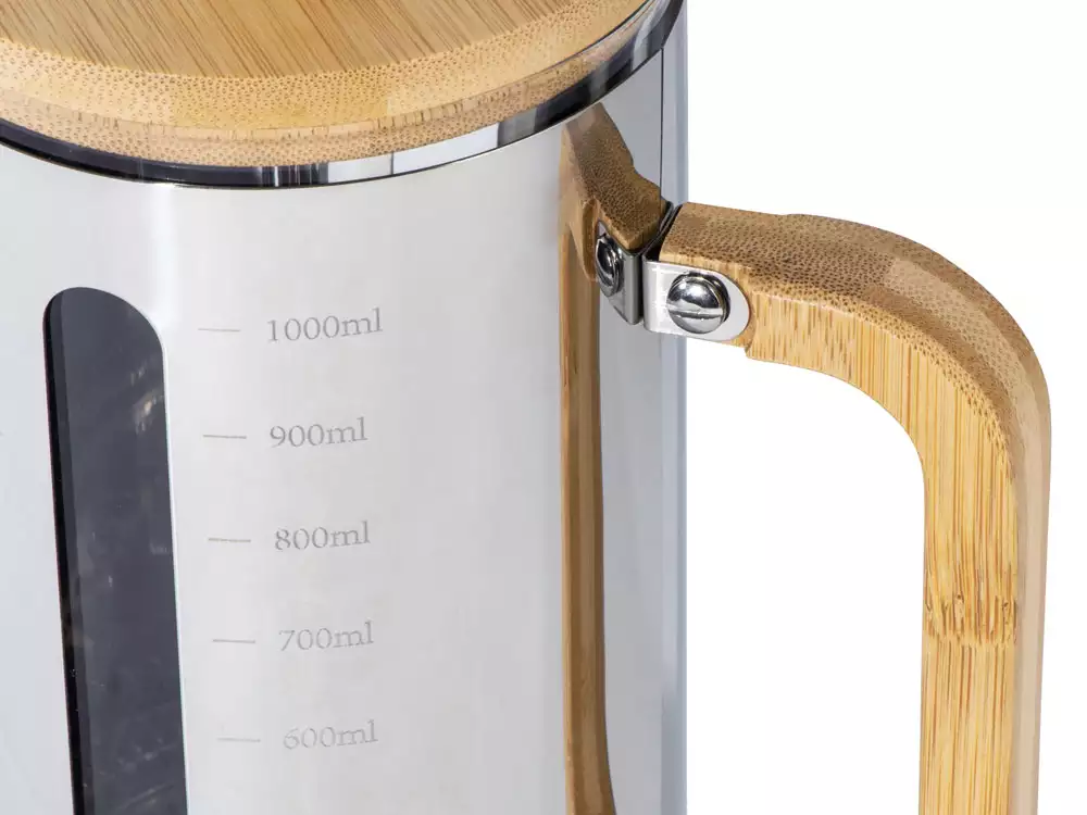 Френч-пресс в стальном корпусе и ручкой из бамбука «Coffee break» — изображение 5