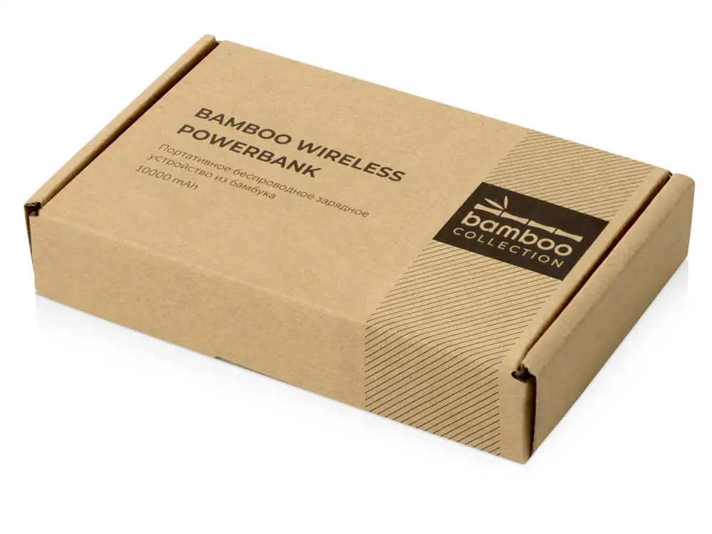 Внешний беспроводной аккумулятор из бамбука «Bamboo Air», 10000 mAh — изображение 12