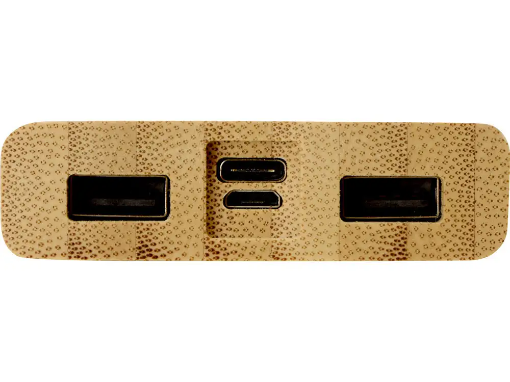 Внешний беспроводной аккумулятор из бамбука «Bamboo Air», 10000 mAh — изображение 6