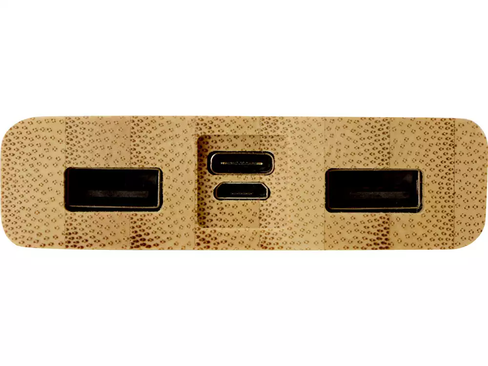 Внешний беспроводной аккумулятор из бамбука «Bamboo Air», 10000 mAh — изображение 6