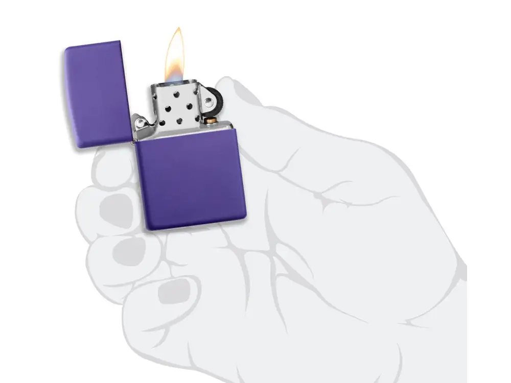 Зажигалка ZIPPO Classic с покрытием Purple Matte — изображение 5