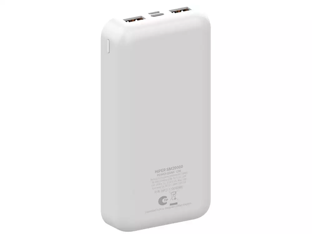 Портативный внешний аккумулятор «SM», 20000 mAh — изображение 2