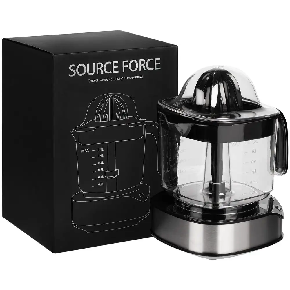 Электрическая соковыжималка для цитрусовых Source Force, серебристо-черная — изображение 5