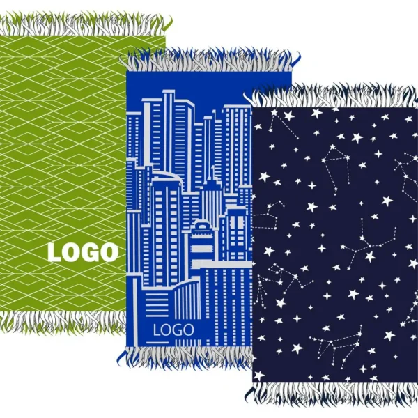 Плед с бахромой на заказ Tricksy Net, 2 цвета, S