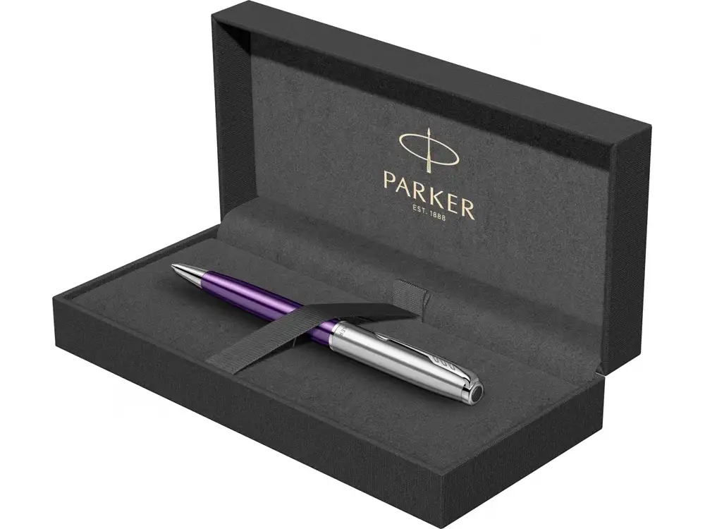Ручка шариковая Parker «Sonnet Essentials Violet SB Steel CT» — изображение 4