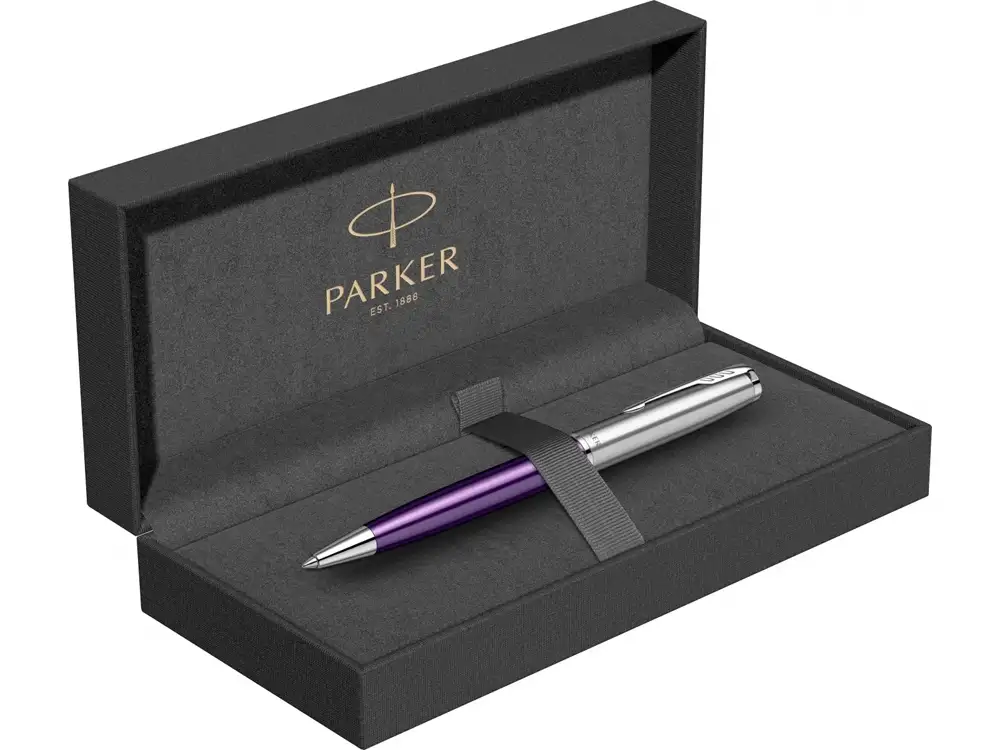 Ручка шариковая Parker «Sonnet Essentials Violet SB Steel CT» — изображение 5