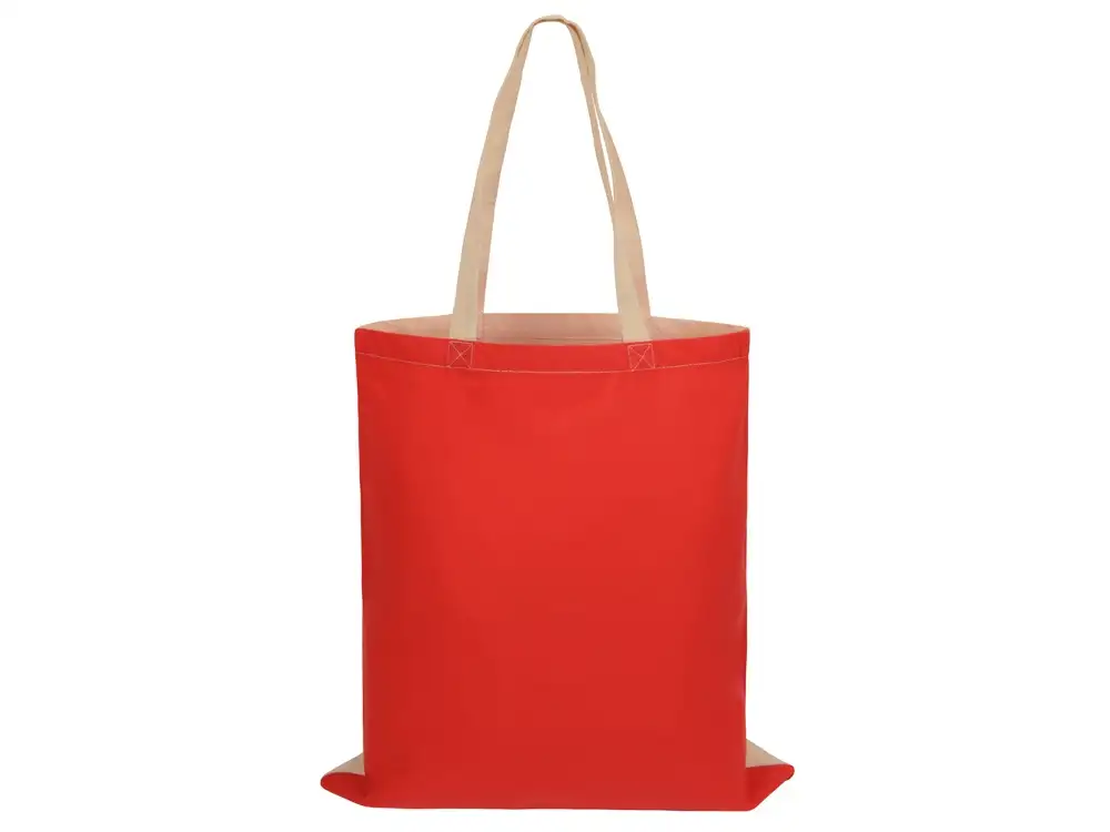 Сумка для шопинга «Twin» двухцветная из хлопка, 180 г/м2 — изображение 4