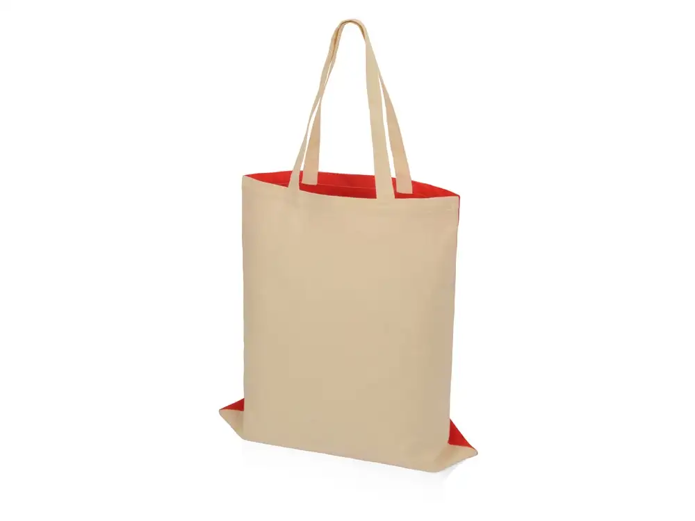 Сумка для шопинга «Twin» двухцветная из хлопка, 180 г/м2 — изображение 3
