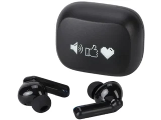 Беспроводные наушники с шумоподавлением ENC и подсветкой лого «Lites» с гравировкой