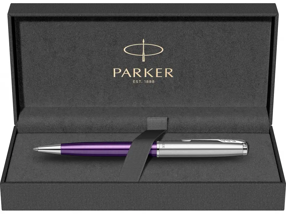 Ручка шариковая Parker «Sonnet Essentials Violet SB Steel CT» — изображение 6