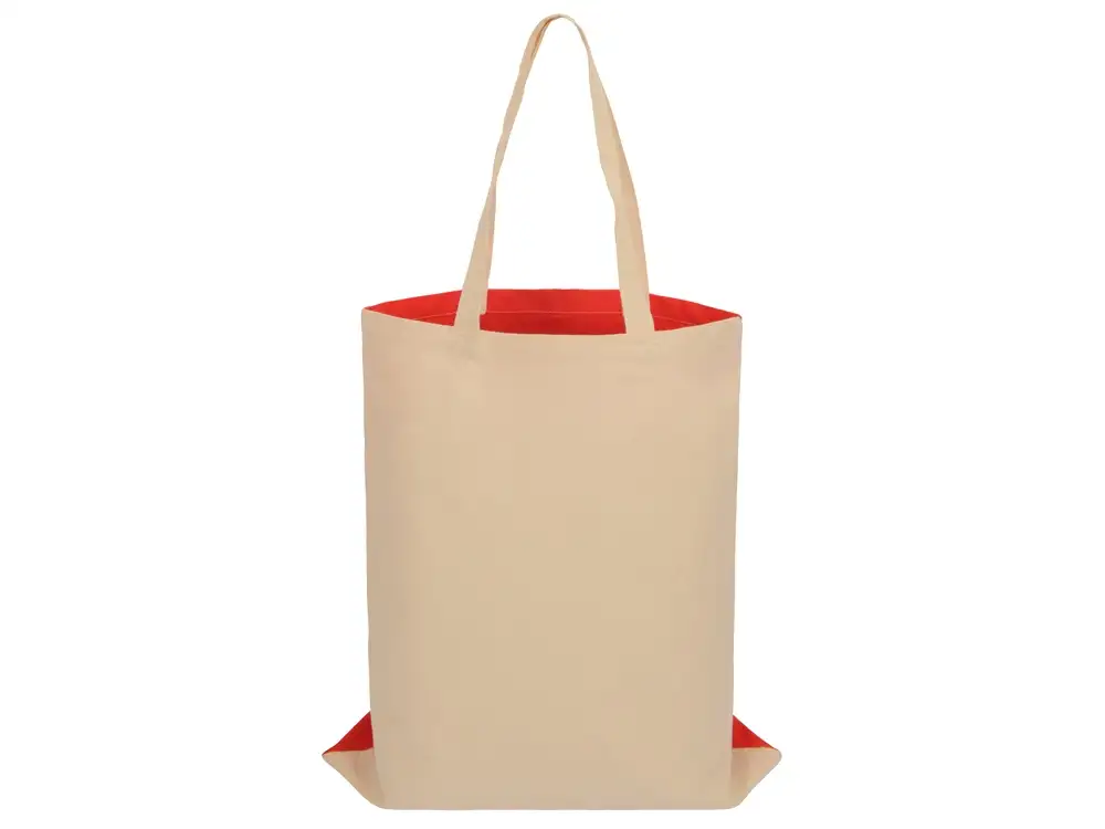 Сумка для шопинга «Twin» двухцветная из хлопка, 180 г/м2 — изображение 5