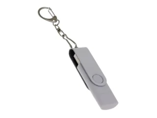 USB 2.0- флешка на 16 Гб с поворотным механизмом и дополнительным разъемом Type-C