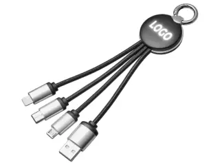 Зарядный кабель 3-в-1 с подсветкой лого «Ion mini»