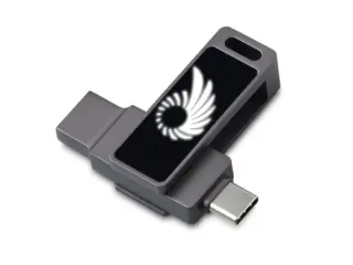 USB3.0/ Type-C флешка 2в1 на 64 ГБ «Спинлайт» с подсветкой