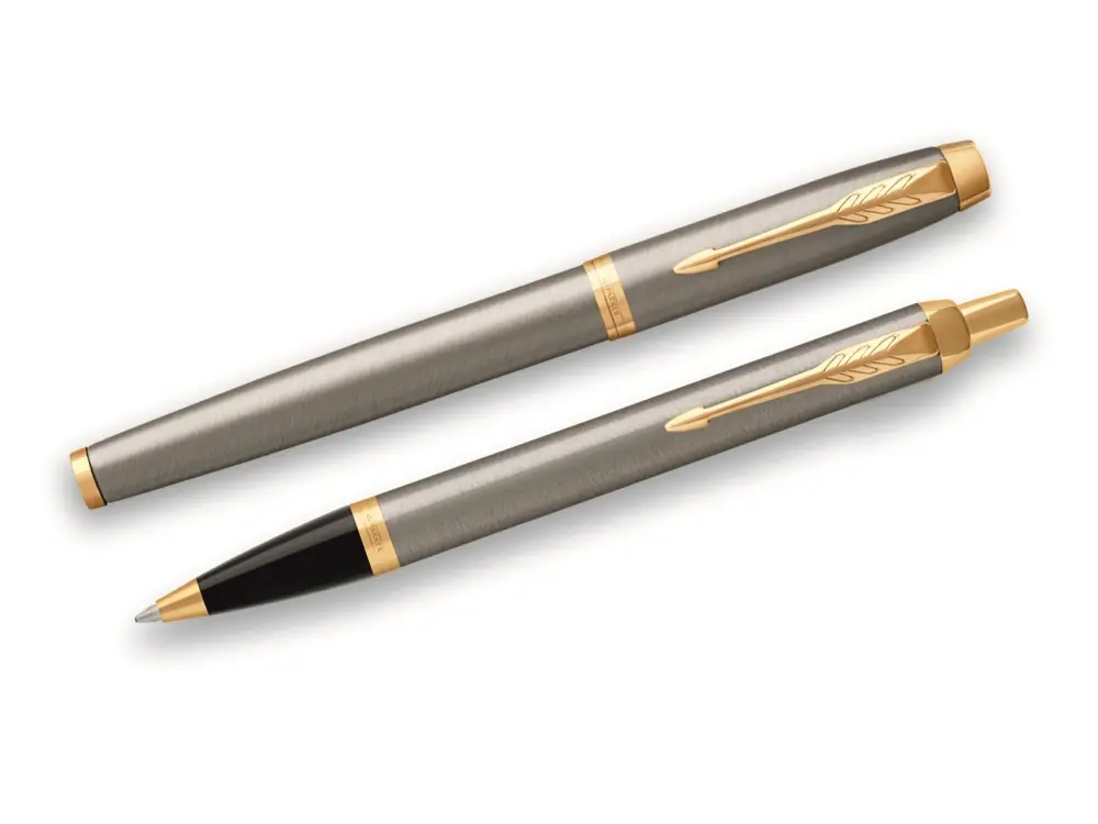Набор Parker «IM Core Brushed Metal GT»: ручка шариковая, ручка роллер — изображение 2