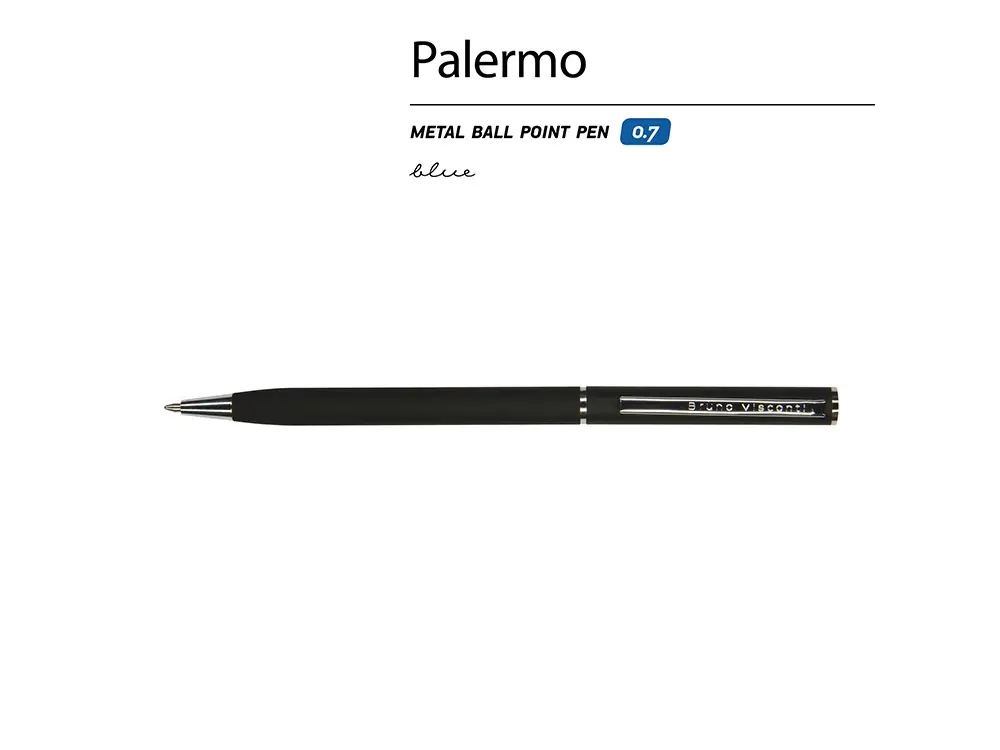 Ручка металлическая шариковая «Palermo», софт-тач — изображение 2