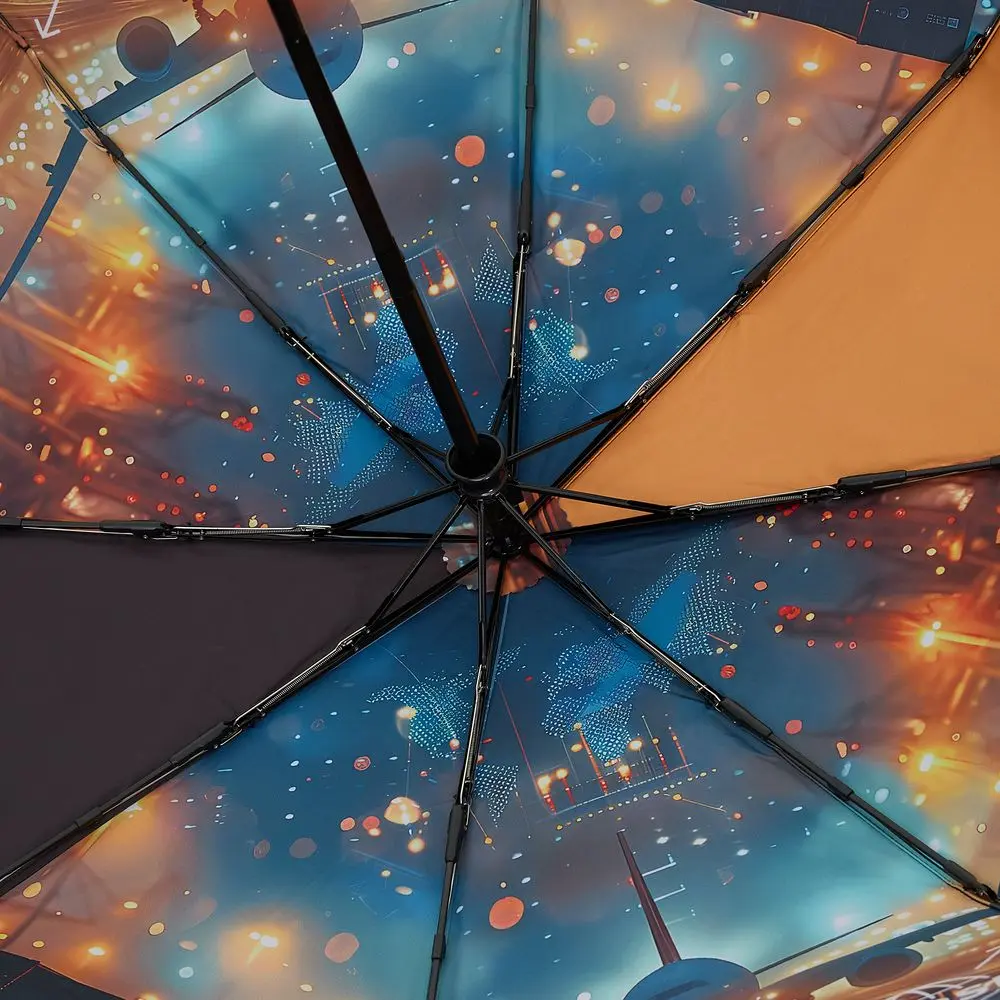 Зонт складной Monsoon с полной запечаткой купола изнутри на заказ — изображение 3