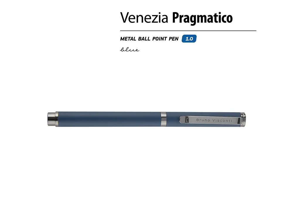 Ручка металлическая шариковая «Venezia Pragmatico» софт-тач — изображение 2
