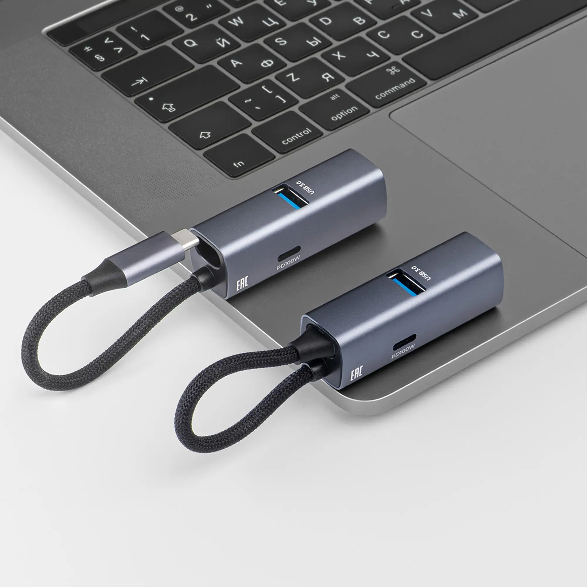 USB-хаб 3 в 1 USB-C - USB-A3.0 + USB-C PD100Вт + HDMI — изображение 4