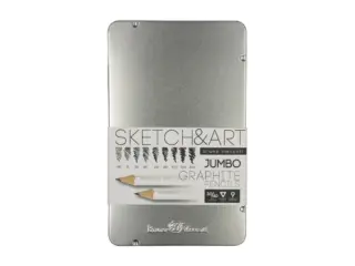 Набор из 9 утолщенных чернографитовых карандашей «Sketch & Art» HB - 14B