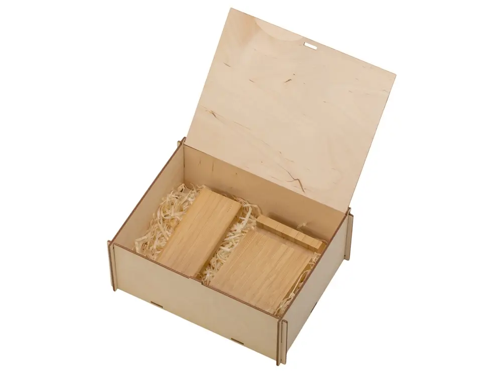 Подарочный набор с БЗУ и внешним аккумулятором «Bamboo Set» — изображение 2