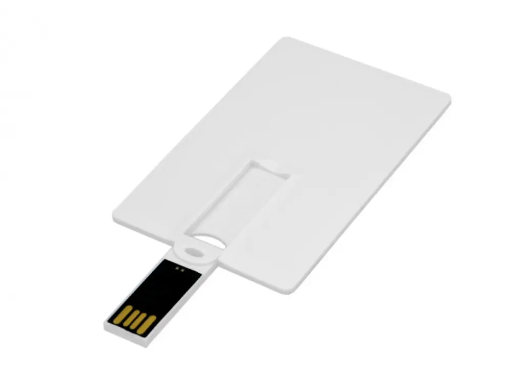 USB 2.0- флешка на 16 Гб в виде пластиковой карты с откидным механизмом — изображение 2