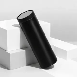Вакуумная термокружка «Noble» с 360° крышкой-кнопкой, крафтовый тубус