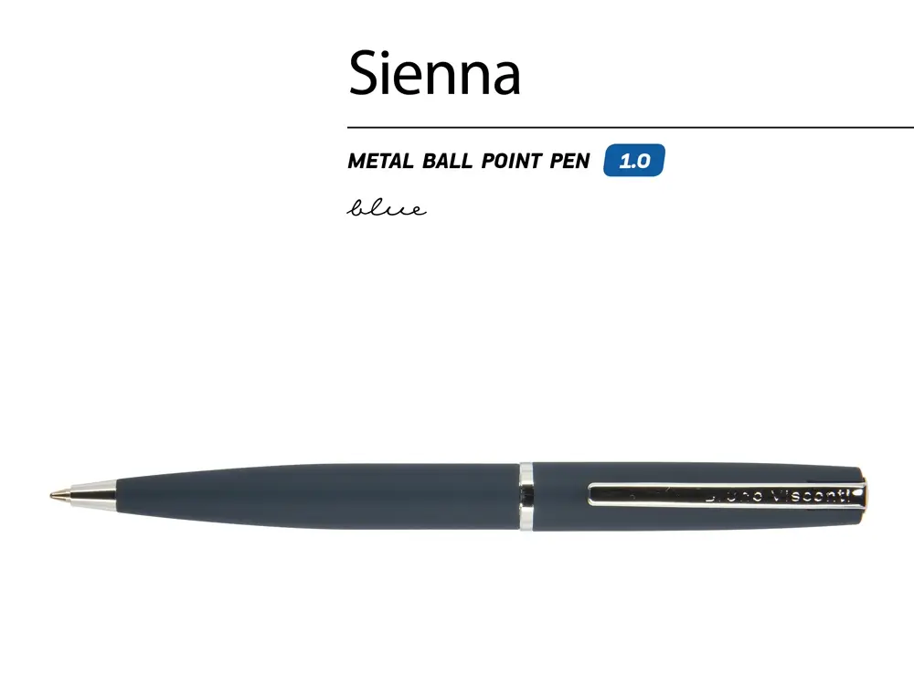 Ручка металлическая шариковая «Sienna», софт-тач — изображение 2