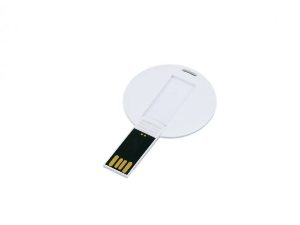 USB 2.0- флешка на 8 Гб в виде пластиковой карточки круглой формы — изображение 2