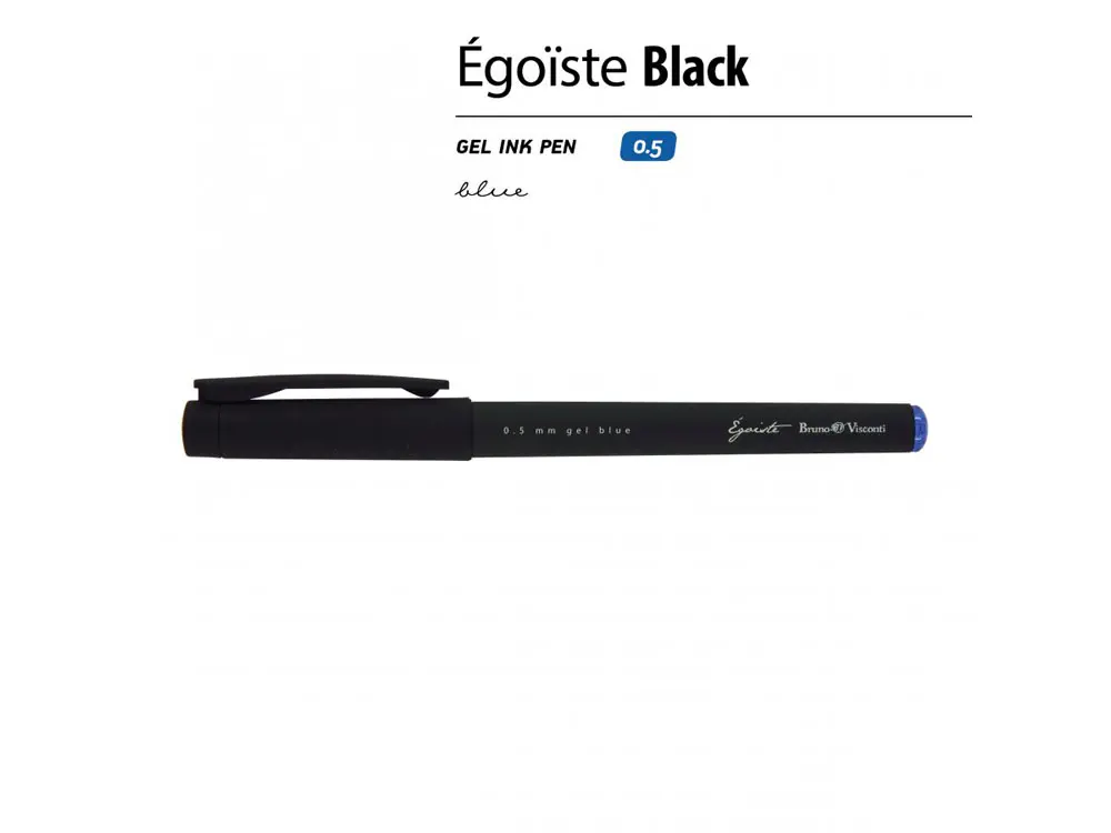 Ручка пластиковая гелевая «Egoiste Black» с лого бренда — изображение 2