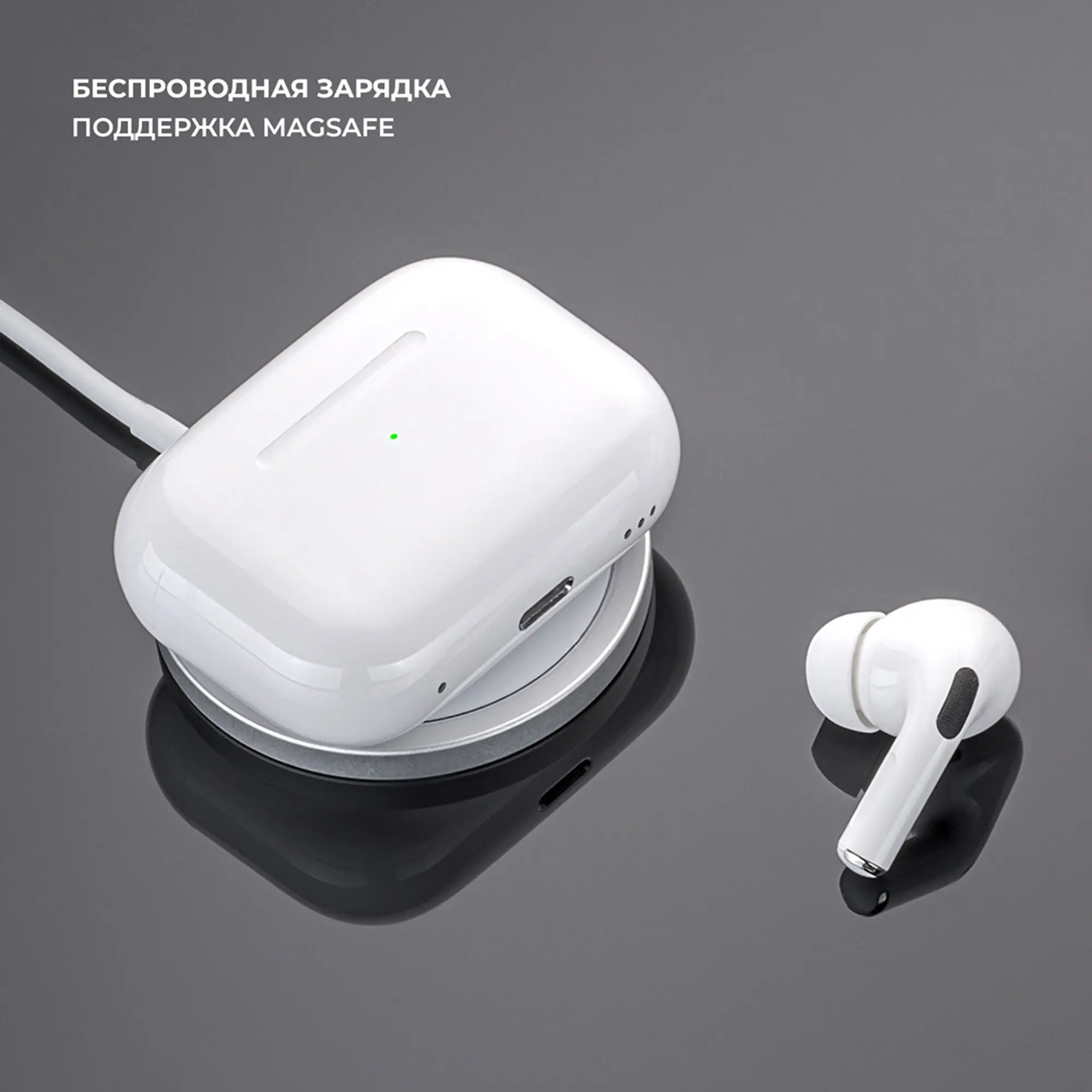 Беспроводные наушники с микрофоном Air Pro 2 ANC, TWS, BT 5.3, 300 мАч, ANC, QI — изображение 5