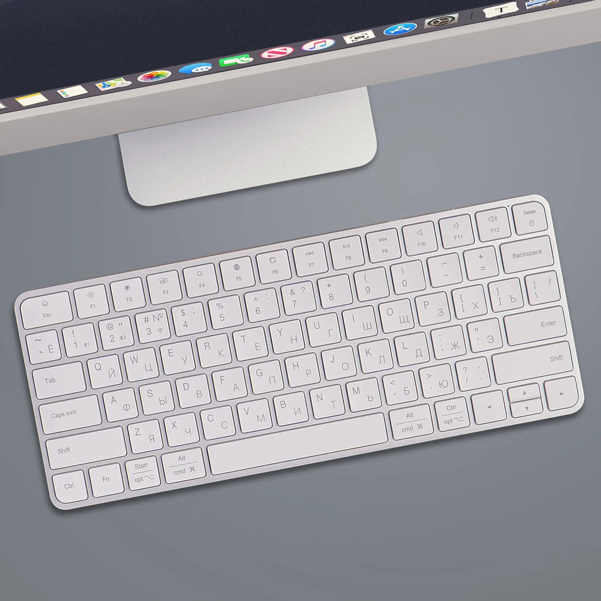 Беспроводная клавиатура Air Keyboard для MAC, Windows, 500 мАч, алюминий — изображение 4