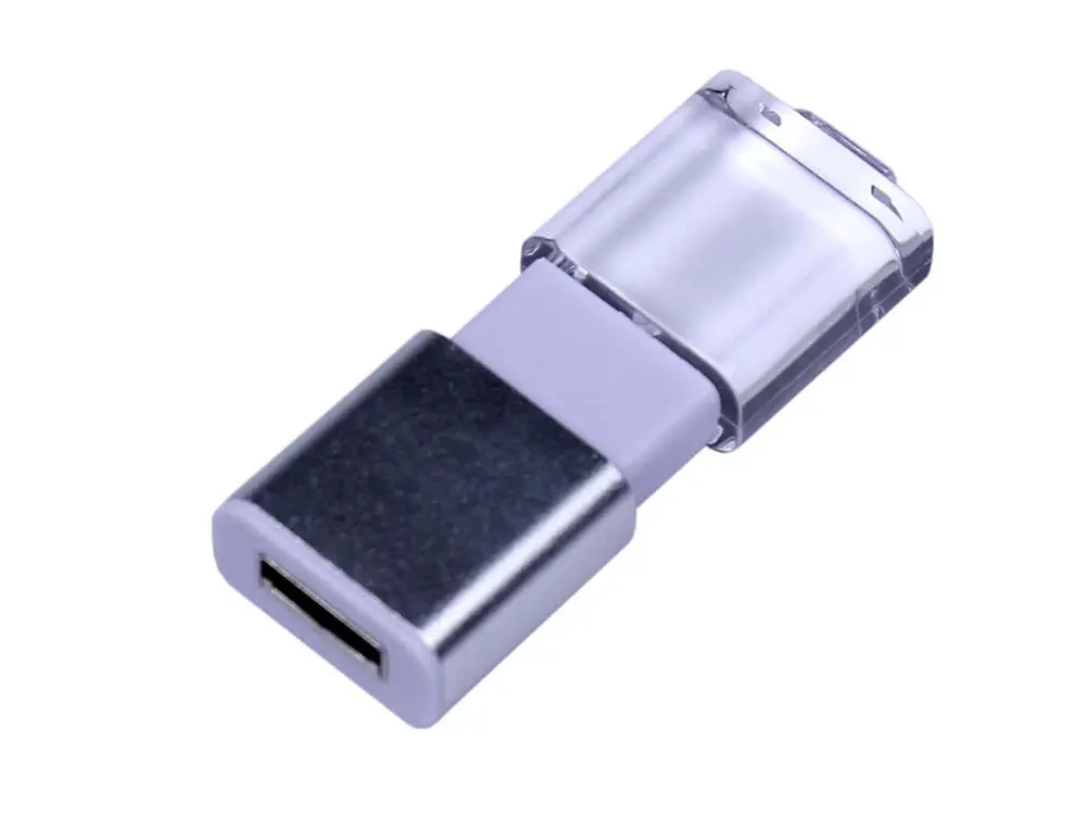 USB 2.0- флешка промо на 16 Гб прямоугольной формы, выдвижной механизм — изображение 2