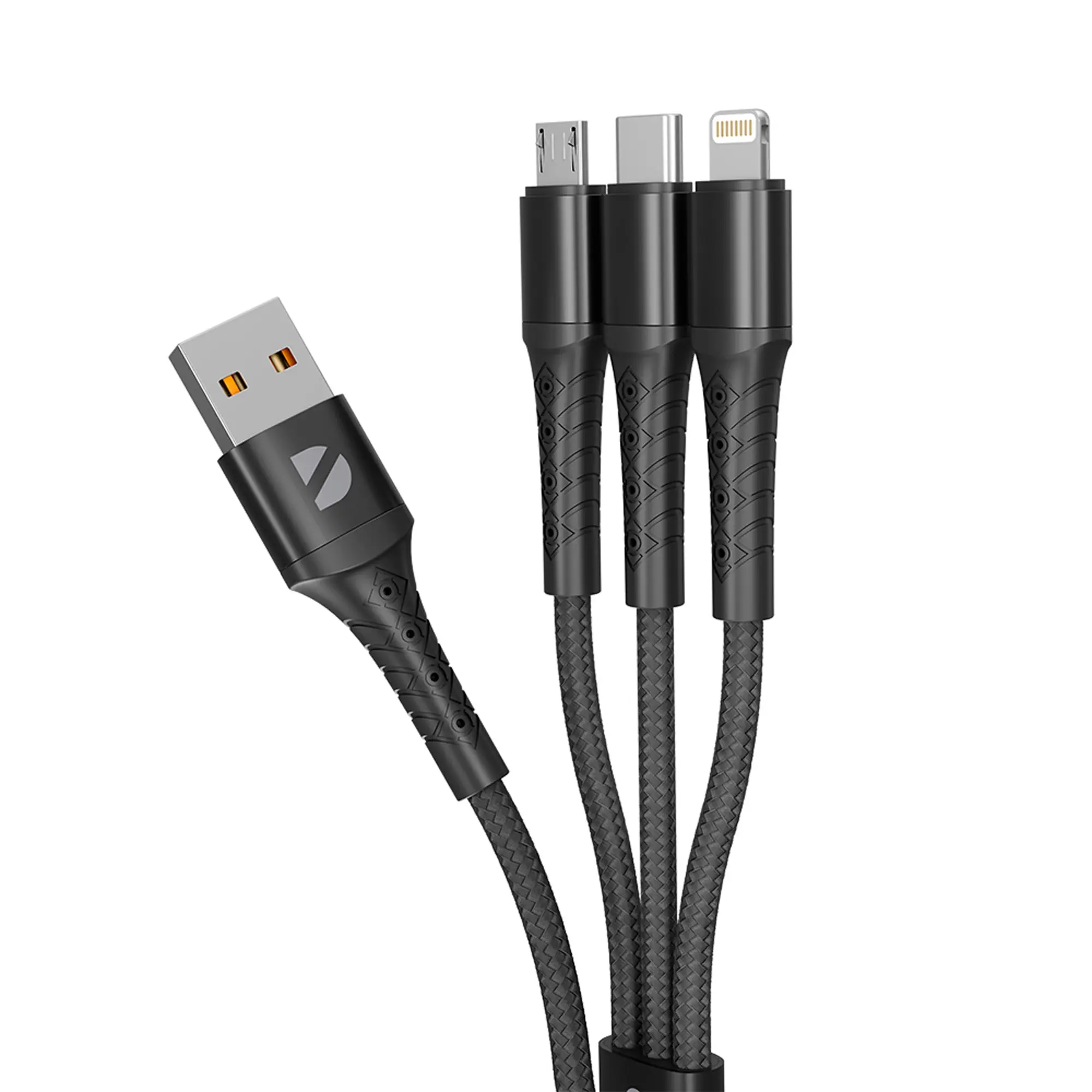 Дата-кабель Armor 3 в 1: micro USB, USB-C, Ligthning, 1.2м — изображение 2