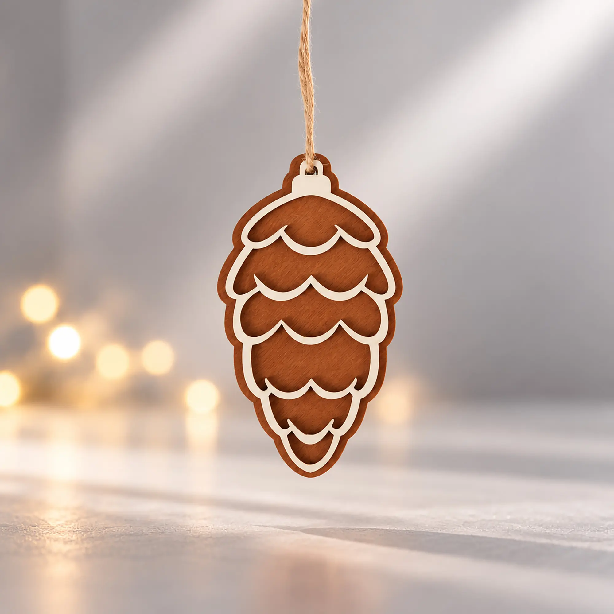 Деревянная подвеска на елку «Cedar»