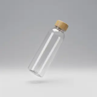 Бутылка из переработанного пластика rPET «Kato Bamboo» с бамбуковой крышкой, 500 мл