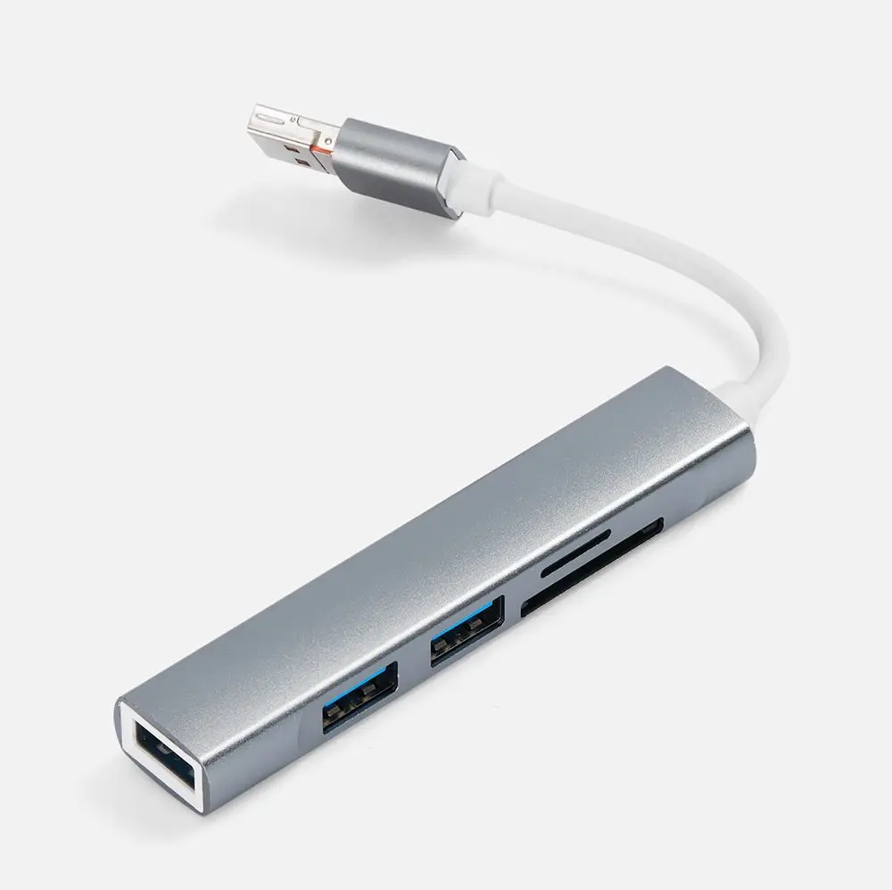 USB-хаб Slotto, серый — изображение 2