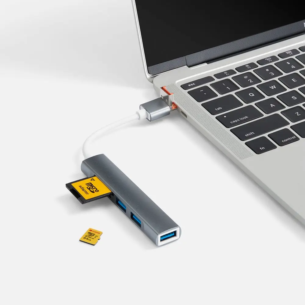 USB-хаб Slotto, серый — изображение 7
